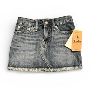🆕 Ralph Lauren Fringe Denim Skirt Toddler Size 3